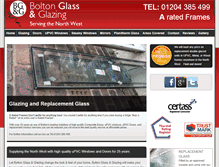 Tablet Screenshot of boltonglassandglazing.co.uk